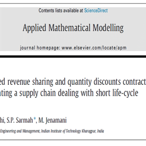 دانلود مقاله ترجمه شده با موضوع قراردادهای تسهیم بر درآمد و تخفیف برای هماهنگی یک زنجیره تأمین با عمر کوتاه محصولات، در قالب word و در 18 صفحه، قابل ویرایش، شامل مقدمه، مدل ریاضی، مفروضات، جریان پرداخت در زنجیره تامین، حالت غیرمتمرکز