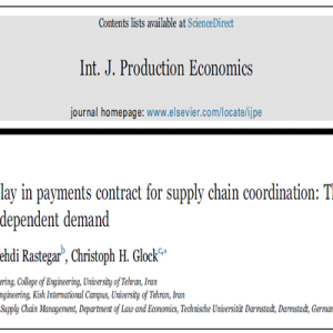 دانلود مقاله ترجمه شده با موضوع هماهنگی در زنجیره تأمین با به کارگیری قرارداد تأخیر در پرداخت دو سطحی: مطالعه درباره تقاضای وابسته به مدت تأخیر، در قالب word و در 24 صفحه، قابل ویرایش، شامل مقدمه، مفروضات، نوآوری مقاله، مدل ریاضی، تعریف مسئله، حالت غیر متمرکز، حالت متمرکز، حالت هماهنگ، مثال عددی، آنالیز حساسیت، نتیجه گیری