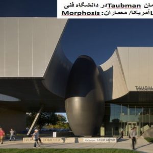 در این فایل ساختمان Taubman در دانشگاه فنی  Lawrenceواقع در آمریکا مورد تحلیل قرار گرفته است. این فایل در قالب پاورپوینت ودارای 20 اسلاید می باشد. این فایل برای رشته معماری تهیه شده است.