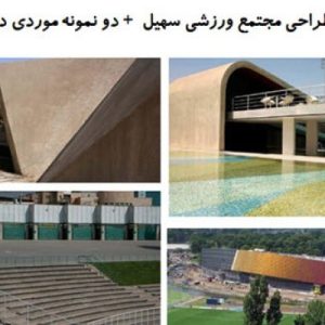 در این فایل مجتمع ورزشی سهیل به همراه دو نمونه موردی دیگر مجموعه ورزشی مورد تحلیل قرار گرفته است. این فایل در قالب پاورپوینت ودارای 48 اسلاید قابل ویرایش می باشد. این فایل برای رشته معماری تهیه شده است.